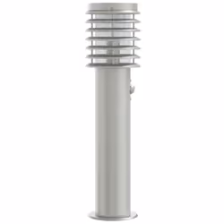 vidaXL Outdoor Floor Lamp Standing Lamp Floor Light Black Stainless Steel - silver, 3 pcs/ with sensor - Additional view 4