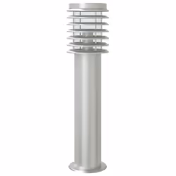 vidaXL Outdoor Floor Lamp Standing Lamp Floor Light Black Stainless Steel - silver, 3 pcs/ with sensor - Additional view 5