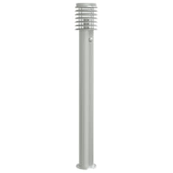 vidaXL Outdoor Floor Lamps Pathway Lights Garden Light Lamp Stainless Steel - silver, 1 pcs/ with sensor