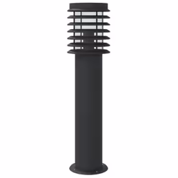 vidaXL Outdoor Floor Lamp Standing Lamp Floor Light Black Stainless Steel - black, 3 pcs/ with sensor - Additional view 5