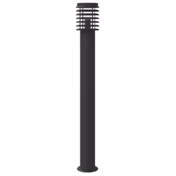 vidaXL Outdoor Floor Lamps Pathway Lights Garden Light Lamp Stainless Steel - black, 3 pcs/ with sensor - Additional view 5