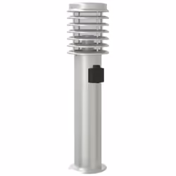 vidaXL Outdoor Floor Lamp Standing Lamp Floor Light Black Stainless Steel - silver, 1 pcs/ with outlet - Additional view 5