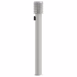 vidaXL Outdoor Floor Lamps Pathway Lights Garden Light Lamp Stainless Steel - silver, 3 pcs/ with outlet - Additional view 4