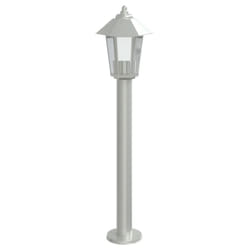 vidaXL Outdoor Floor Lamps Garden Light Pathway Standing Lamp Stainless Steel - silver, 80 cm/ 1 pcs