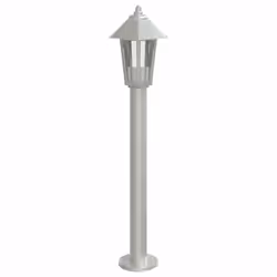 vidaXL Outdoor Floor Lamps Garden Light Pathway Standing Lamp Stainless Steel - silver, 80 cm/ 3 pcs - Additional view 4