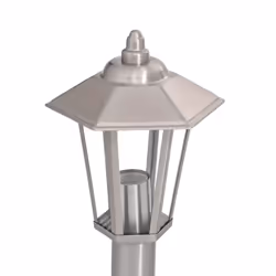 vidaXL Outdoor Floor Lamps Garden Light Pathway Standing Lamp Stainless Steel - silver, 80 cm/ 3 pcs - Additional view 5
