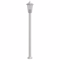 vidaXL Outdoor Floor Lamps Garden Light Pathway Standing Lamp Stainless Steel - silver, 120 cm/ 1 pcs