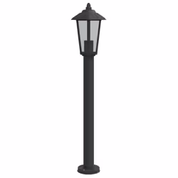 vidaXL Outdoor Floor Lamps Garden Light Pathway Standing Lamp Stainless Steel - black, 80 cm/ 1 pcs