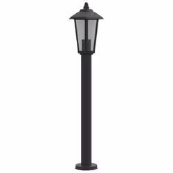vidaXL Outdoor Floor Lamps Garden Light Pathway Standing Lamp Stainless Steel - black, 80 cm/ 1 pcs - Additional view 4