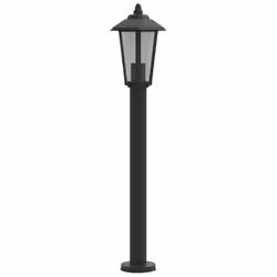 vidaXL Outdoor Floor Lamps Garden Light Pathway Standing Lamp Stainless Steel - black, 80 cm/ 3 pcs - Additional view 4