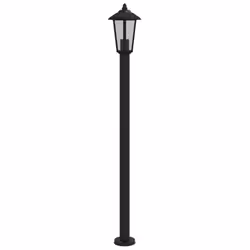 vidaXL Outdoor Floor Lamps Garden Light Pathway Standing Lamp Stainless Steel - black, 120 cm/ 1 pcs