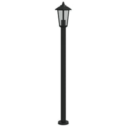 vidaXL Outdoor Floor Lamps Garden Light Pathway Standing Lamp Stainless Steel - black, 120 cm/ 1 pcs