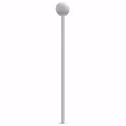 vidaXL Outdoor Floor Lamps Garden Standing Lamp 3pcs Silver Stainless Steel - Additional view 4