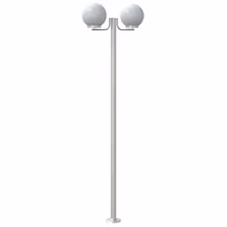 vidaXL Outdoor Floor Lamps Garden Standing Lamp 3pcs Silver Stainless Steel - Additional view 5