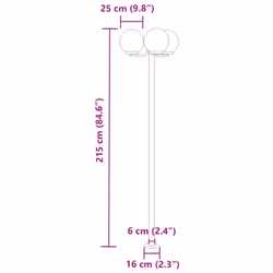 vidaXL Outdoor Floor Lamps Garden Standing Lamp 2 pcs Silver Stainless Steel