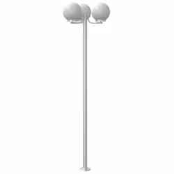 vidaXL Outdoor Floor Lamps Garden Standing Lamp 2 pcs Silver Stainless Steel - Additional view 5