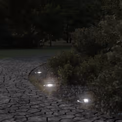 vidaXL Outdoor Ground Lights Garden Solar Light Lamp Recessed Built-in Lamp - round