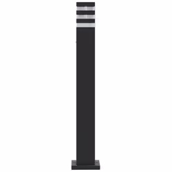 vidaXL Outdoor Floor Lamps with Sensors Pathway Standing Lamp Black Aluminium - basic, 80 cm/ 1 pcs - Additional view 4