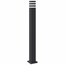 vidaXL Outdoor Floor Lamps with Sensors Pathway Standing Lamp Black Aluminium - basic, 110 cm/ 1 pcs - Additional view 5