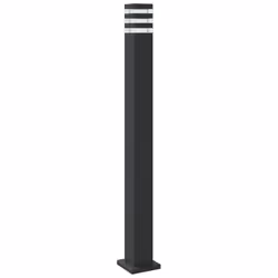 vidaXL Outdoor Floor Lamps with Sensors Pathway Standing Lamp Black Aluminium - basic, 110 cm/ 3 pcs - Additional view 5
