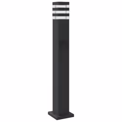 vidaXL Outdoor Floor Lamps with Sensors Pathway Standing Lamp Black Aluminium - with outlet, 80 cm/ 1 pcs - Additional view 5
