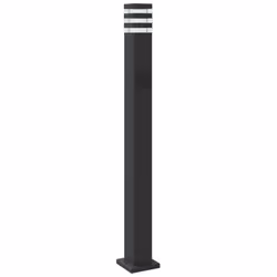 vidaXL Outdoor Floor Lamps with Sensors Pathway Standing Lamp Black Aluminium - with outlet, 110 cm/ 1 pcs - Additional view 5