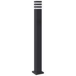 vidaXL Outdoor Floor Lamps with Sensors Pathway Standing Lamp Black Aluminium - with outlet, 110 cm/ 3 pcs - Additional view 5