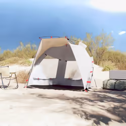 vidaXL Beach Tent 2-Person Grey Quick Release Waterproof - Additional view 2
