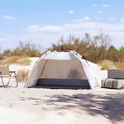 vidaXL Beach Tent 2-Person Lightweight Tent Grey Quick Release Waterproof