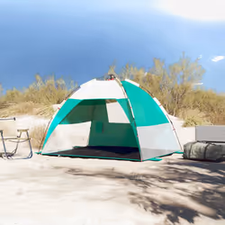 vidaXL Beach Tent 2-Person Camping Tent Sea Green Quick Release Waterproof