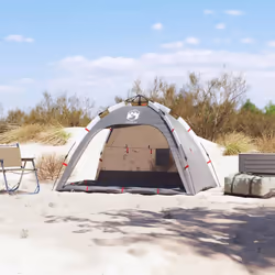 vidaXL Beach Tent 2-Person Lightweight Shelter Tent Quick Release Waterproof - grey