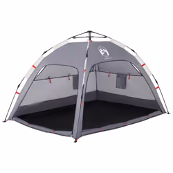 vidaXL Beach Tent 2-Person Lightweight Shelter Tent Quick Release Waterproof - grey - Additional view 4