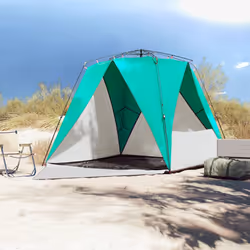 vidaXL Beach Tent 4-Person Camping Tent Sea Green Quick Release Waterproof