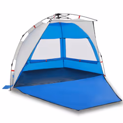 vidaXL Beach Tent 2-Person Camping Tent Azure Blue Quick Release Waterproof