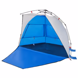 vidaXL Beach Tent 2-Person Camping Tent Azure Blue Quick Release Waterproof - Additional view 4