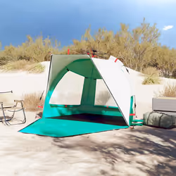 vidaXL Beach Tent Lightweight Tent Patio Camping Tent Quick Release Waterproof - Sea green, 224 x 138 x 142 cm