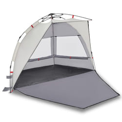 vidaXL Beach Tent Lightweight Tent Patio Camping Tent Quick Release Waterproof - Grey, 224 x 138 x 142 cm