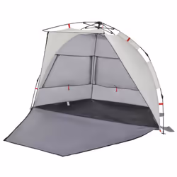 vidaXL Beach Tent Lightweight Tent Patio Camping Tent Quick Release Waterproof - Grey, 224 x 138 x 142 cm - Additional view 4
