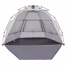 vidaXL Beach Tent Lightweight Tent Patio Camping Tent Quick Release Waterproof - Grey, 224 x 138 x 142 cm - Additional view 6