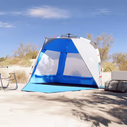 vidaXL Beach Tent Lightweight Tent Patio Camping Tent Quick Release Waterproof - Azure blue, 255 x 145 x 142 cm