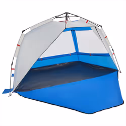 vidaXL Beach Tent Lightweight Tent Patio Camping Tent Quick Release Waterproof - Azure blue, 255 x 145 x 142 cm - Additional view 4