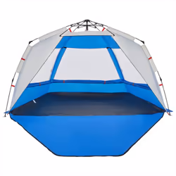 vidaXL Beach Tent Lightweight Tent Patio Camping Tent Quick Release Waterproof - Azure blue, 255 x 145 x 142 cm - Additional view 7