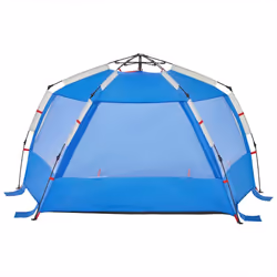 vidaXL Beach Tent Lightweight Tent Patio Camping Tent Quick Release Waterproof - Azure blue, 255 x 145 x 142 cm - Additional view 8