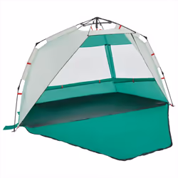 vidaXL Beach Tent 3-Person Camping Tent Sea Green Quick Release Waterproof - Additional view 4