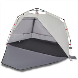 vidaXL Beach Tent Lightweight Tent Patio Camping Tent Quick Release Waterproof - Grey, 255 x 145 x 142 cm