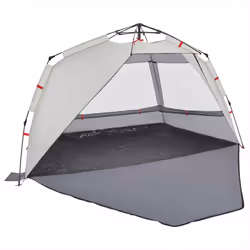 vidaXL Beach Tent Lightweight Tent Patio Camping Tent Quick Release Waterproof - Grey, 255 x 145 x 142 cm - Additional view 4