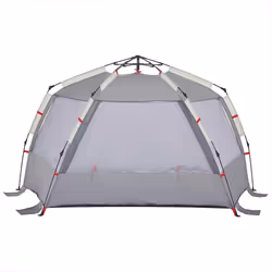 vidaXL Beach Tent Lightweight Tent Patio Camping Tent Quick Release Waterproof - Grey, 255 x 145 x 142 cm - Additional view 8
