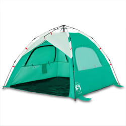 vidaXL Beach Tent 3-Person Lightweight Camping Tent Quick Release Waterproof - Sea green