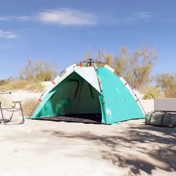 vidaXL Beach Tent 3-Person Lightweight Camping Tent Quick Release Waterproof - Sea green - Additional view 2