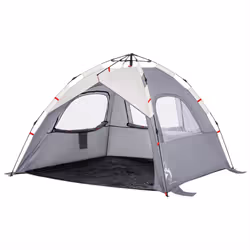vidaXL Beach Tent 3-Person Lightweight Camping Tent Quick Release Waterproof - Grey - Additional view 4
